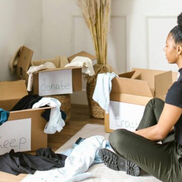 boxes for moving decluttering