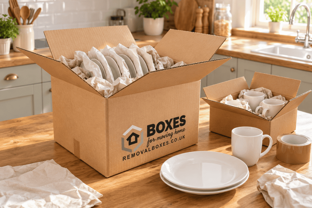 Calm Kitchen Packing, Box by Box